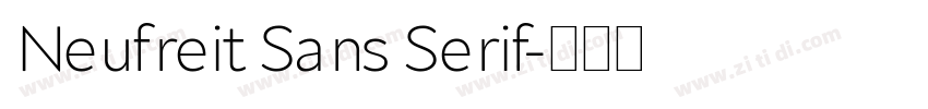 Neufreit Sans Serif字体转换